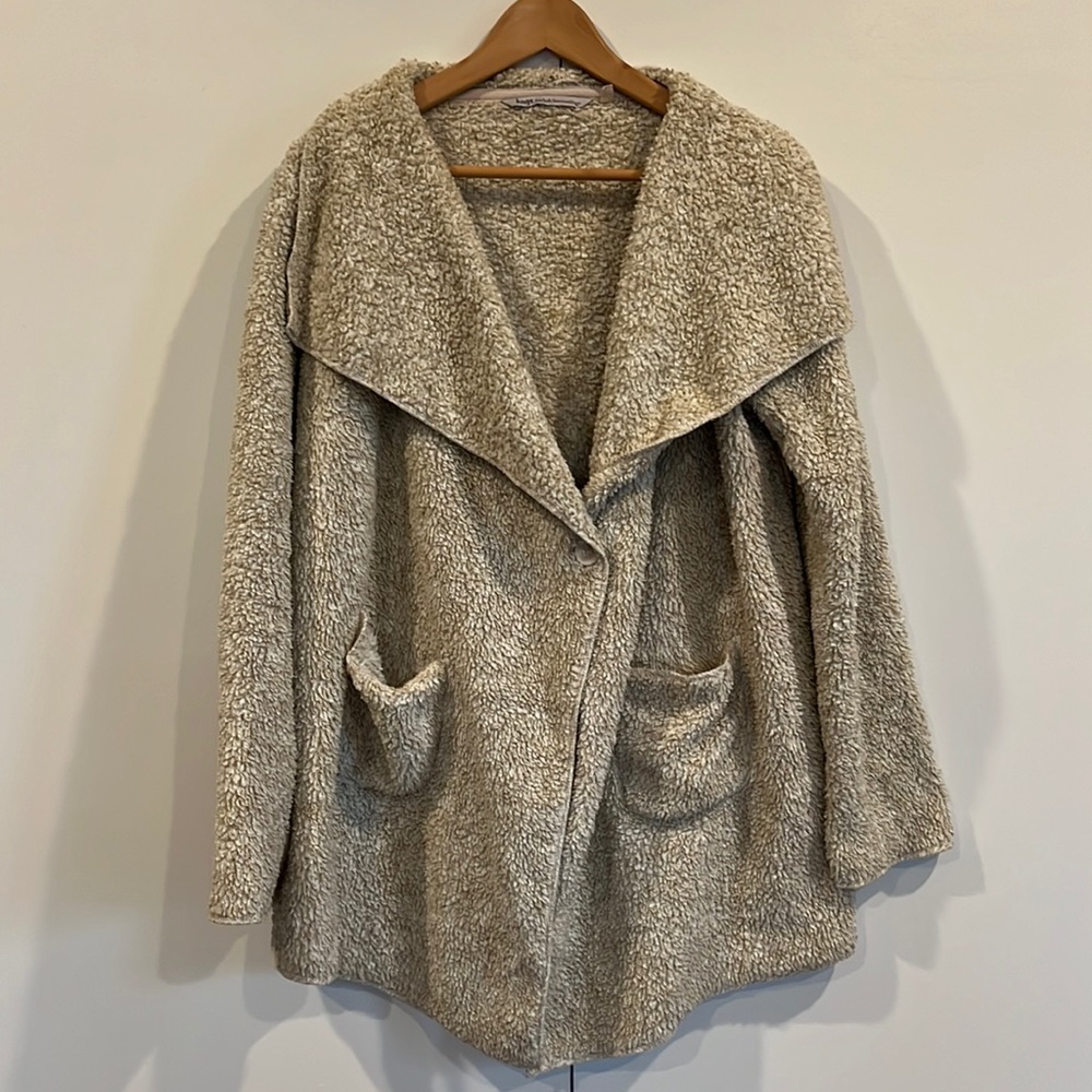 Soft Surroundings Hugs Shawl Collar Cardigan Size Small Neutral Oversized